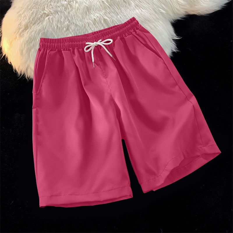 Personalizado al por mayor caramelo de viento neutro multicolor 25 colores primavera y verano nuevos pantalones cortos casuales de cinco puntos sueltos y cómodos