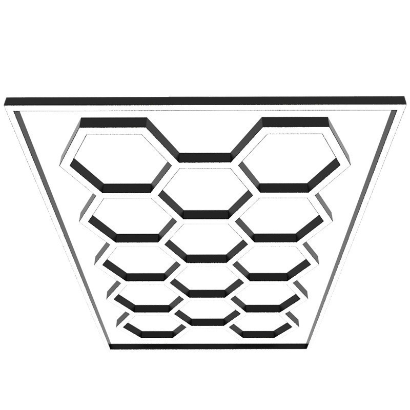 lámpara de panal 110V transfronteriza lámpara de garaje hexagonal 220V lámpara de lavado de automóviles impermeable lámpara de estación de belleza de automóviles