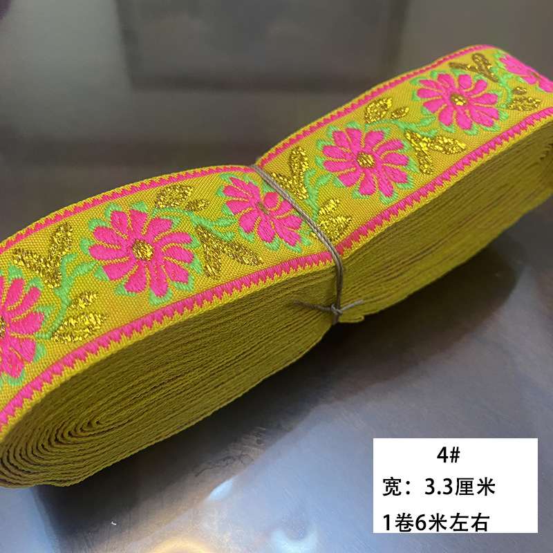 Nuevo estilo de 3,3 cm encaje étnico Miao ropa de la minoría étnica falda accesorios decorativos encaje correas accesorios