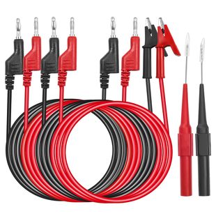 6 Stück Multimeter Messleitungen Set Mit Krokodilklemmen, 4