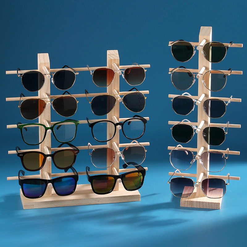 Solid wood glasses rack display rack jewelry rack sunglasses storage rack myopia glasses display rack stall rack