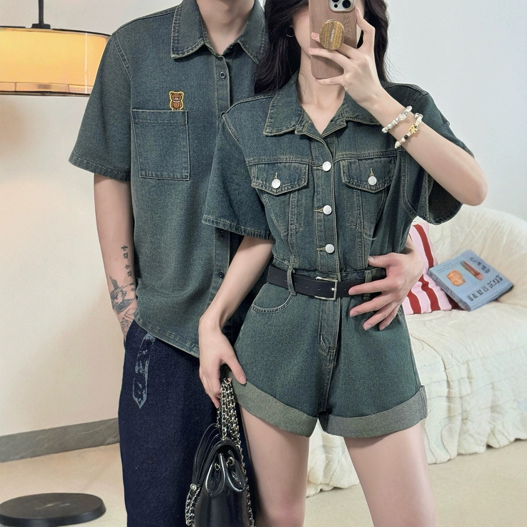 Summer retro couple clothing