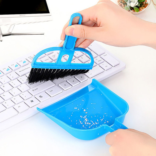 Cross-border home mini dustpan broom small brush keyboard brush creative cleaning tool plastic dustpan