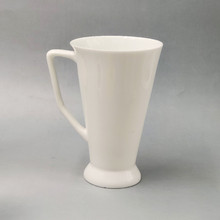 外贸定制12OZ骨瓷马克杯创意骨质瓷高脚杯商用礼品陶瓷杯