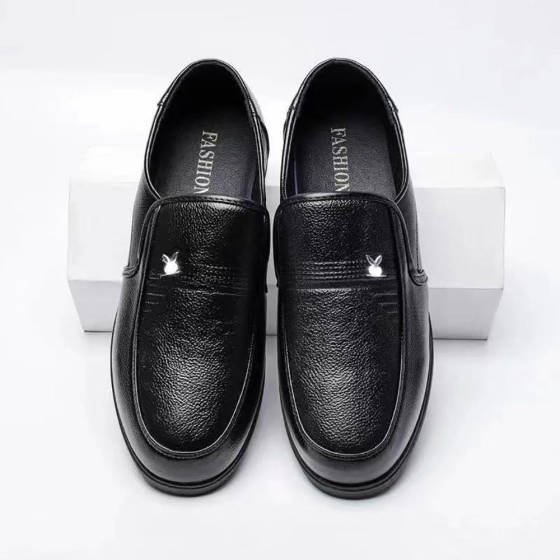 2023 Spring and Autumn new leather shoes men's shoes trendy versatile non-slip men's casual leather shoes dad shoes wear-resistant non-slip shoes
