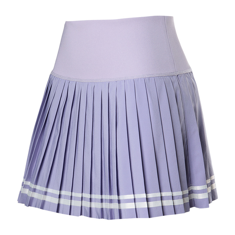 Vesta de tenis de mujer secado rápido vestido deportivo de fitness yoga bádminton cinturón forrado vestido corto de moda plegado image 16