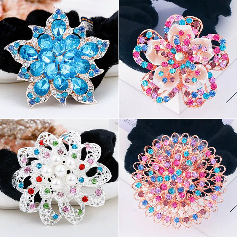 Резинки для волос, повязки на голову со стразами, веревки для хвостиков, модные повязки на голову, резинки для волос, бархатные повязки на голову, цветочные украшения, прямые продажи с фабрики через границу.