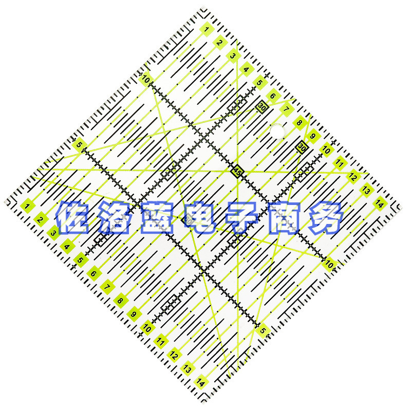 Regla de corte acrílica regla de corte regla de doble color regla larga regla cuadrada regla de coser herramientas de mosaico regla de color DIY