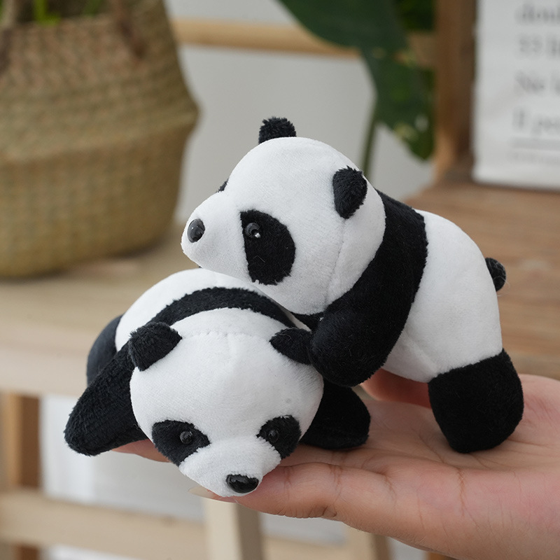 Panda Brooch Lie Lie Lie Bear Doll Cartoon Pin Plush Cute Panda Doll Accessories Cartoon Plush Jewelry