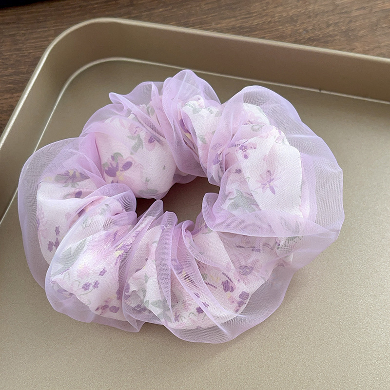 보라색 [작은 꽃이 있는 이중 거즈]