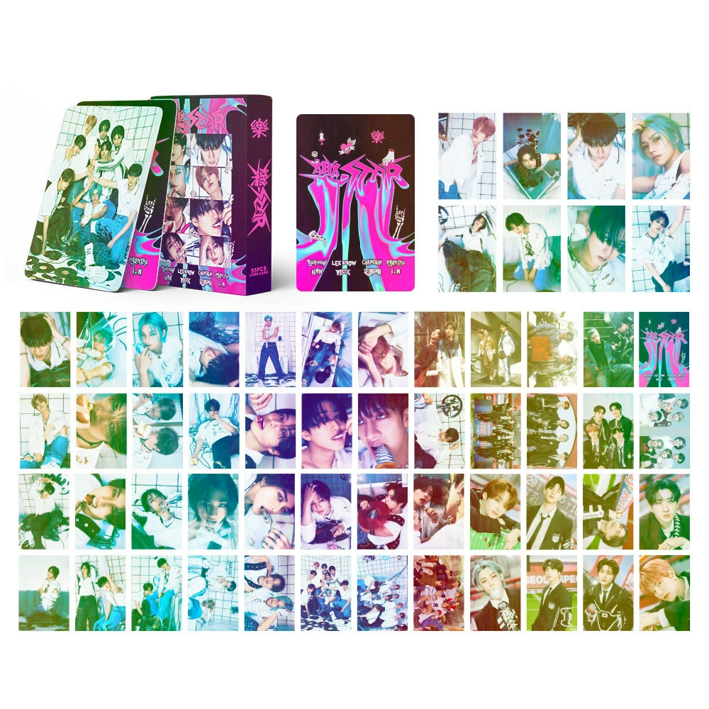 Специальное предложение: набор из 55 лотков с фотокартами MAXlDENT KPOP, периферия LOMO фотокарты