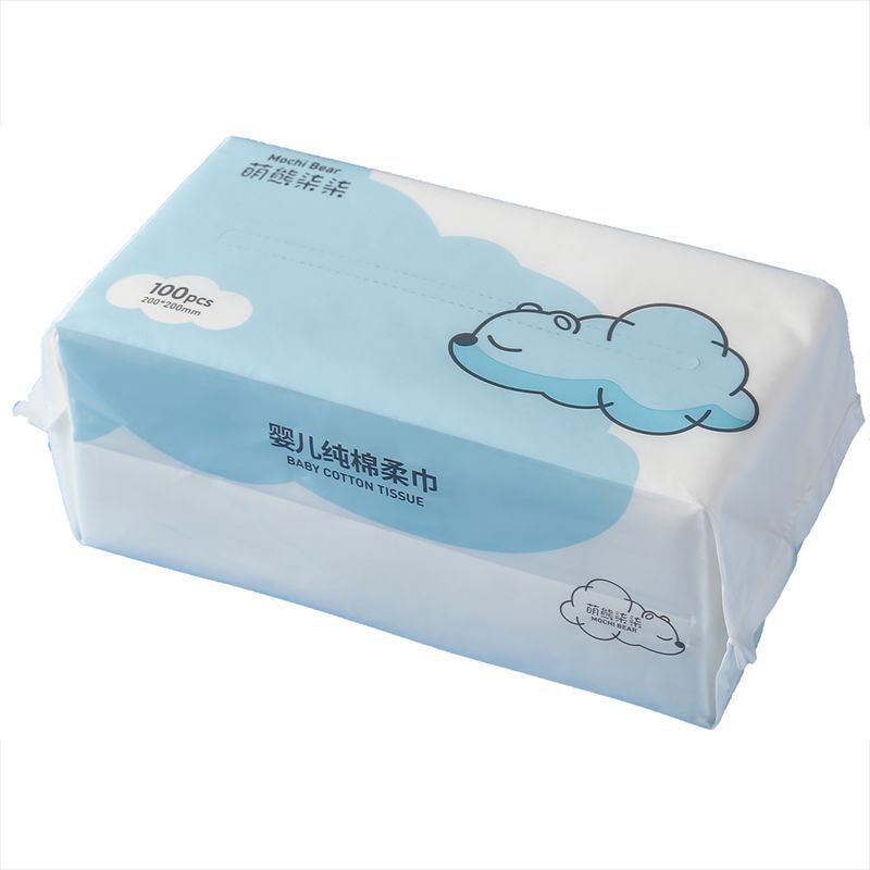 Salón de belleza Toalla de cara Toalla de limpieza húmeda y seca Toalla de limpieza suave para la piel Toalla de algodón desechable fibra vegetal suave