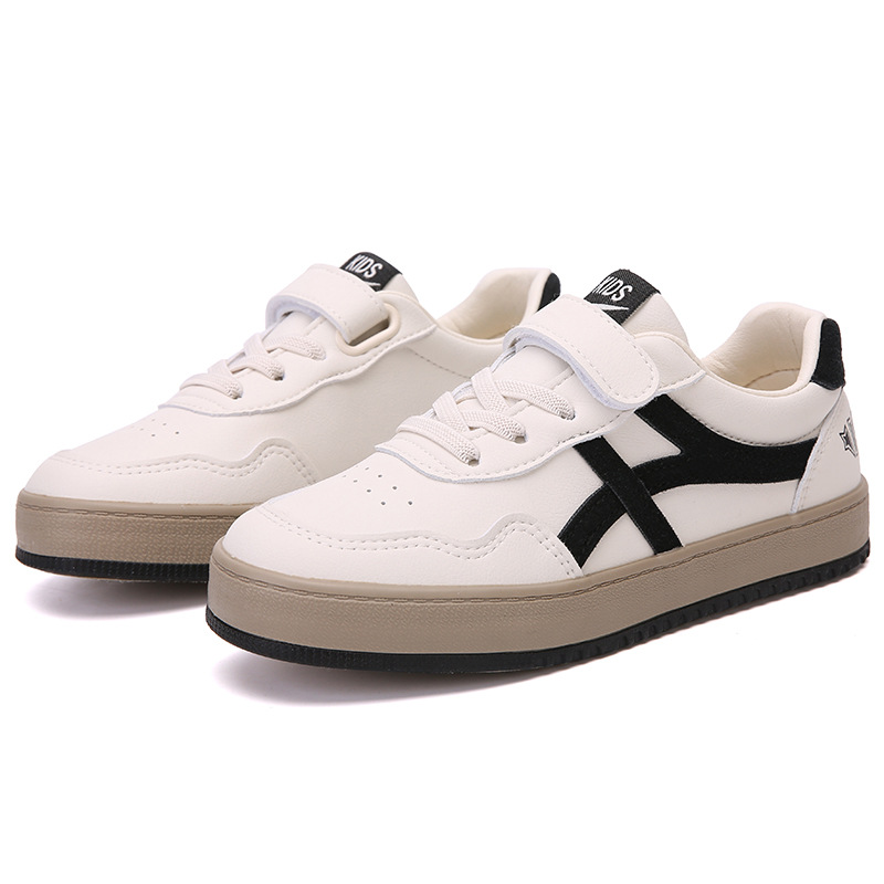 春秋新款时尚小白鞋搭扣款百搭复古学生鞋|ms