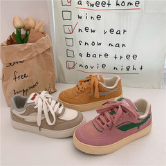 2024春季新款平底低幫帆布鞋港風原宿板鞋韓版運動休閒女鞋子代發