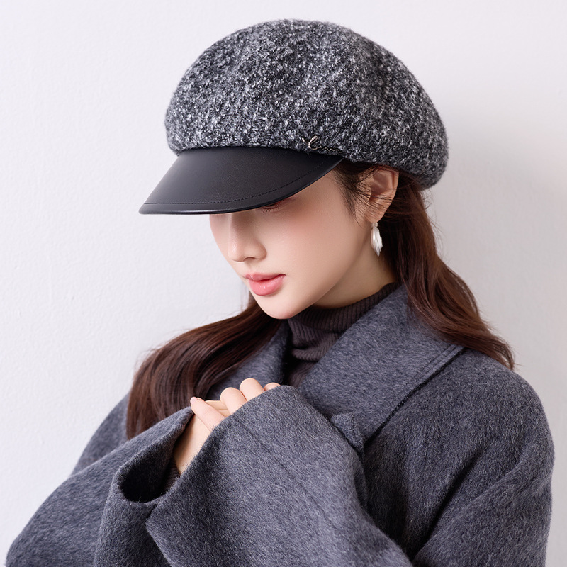 여성 가을 겨울 복고풍 베레모 심플 데일리 방풍 보온 프리사이즈 모자