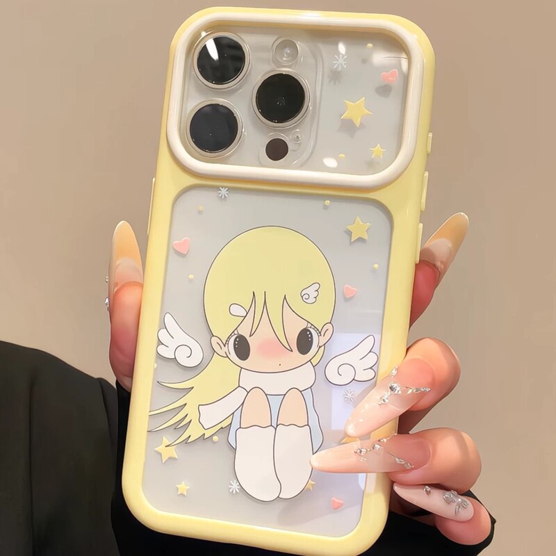 Cute Angel Autumn Case for Apple 17 Pro Max Phone Case iPhone 16 Pro Transparent 15 Large View Window Cute Angel Autumn Case for Apple 17 Pro Max Phone Case iPhone 16 Pro Transparent 15 Large View Window