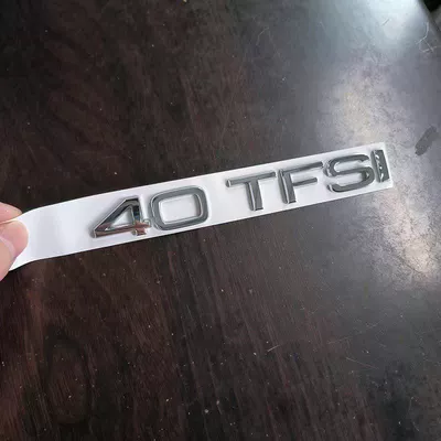 Audi TT car emblem modification: Car logo - standard-40tfsi-glossy-silver