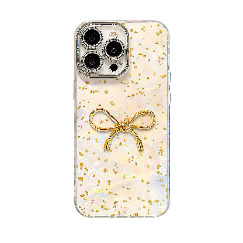 金箔立体蝴蝶结适用苹果17手机壳iphone16中国风14手链15高级感13|undefined