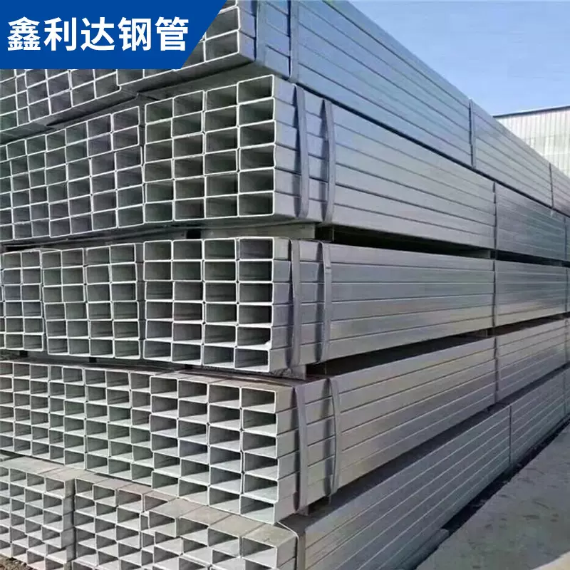 天津厂家定制镀锌方管矩形管黑料建筑幕墙方通薄壁热镀锌方管加工