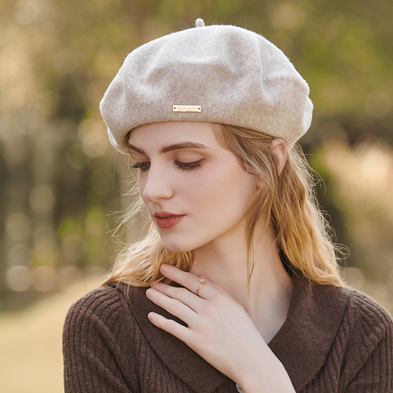 Unisex Beret lady retro quality wool octagon hat Instagram influencer every artist hat trend_voghion.com