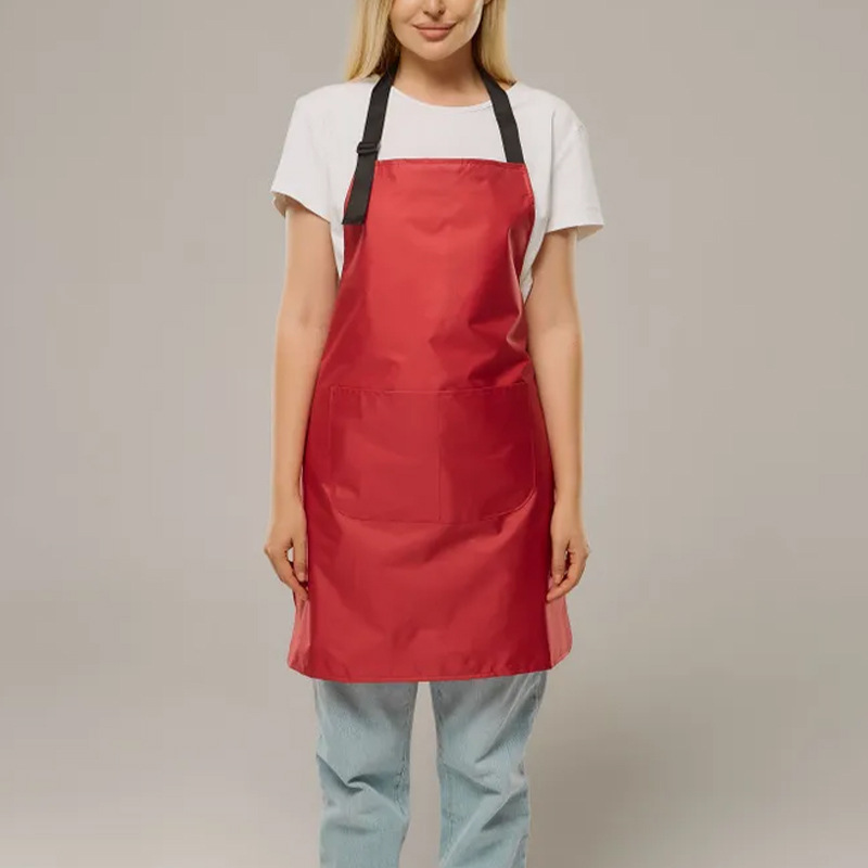 Delantal de poliéster de Amazon transfronterizo, impermeable para hombres y mujeres, restaurante de té con leche, supermercado, tienda de frutas, ropa de trabajo, delantal