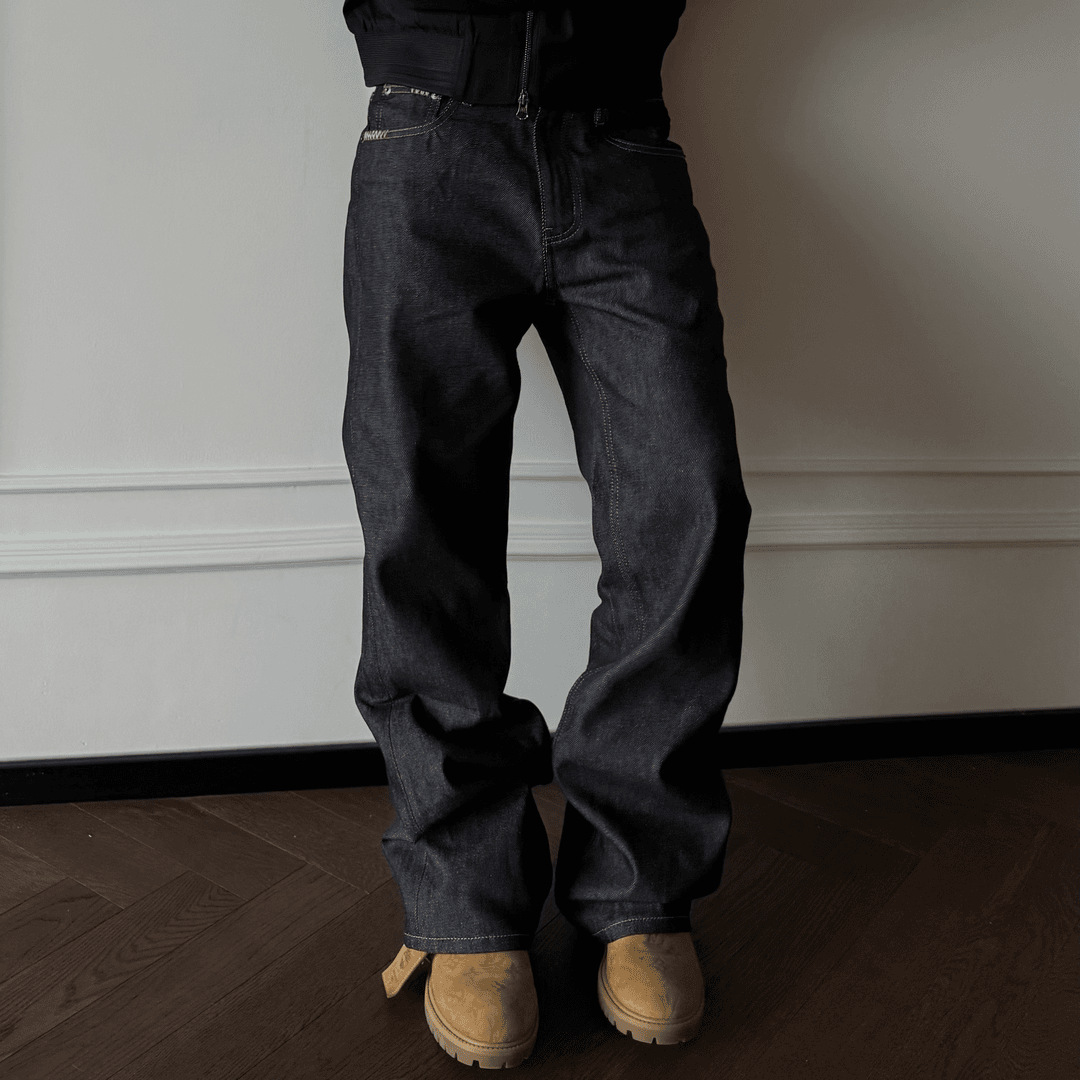 Men's Clothing Cleanfit Men's American Style Hand Sewn Jeans_mkmklike.com