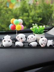 Cute Panda Car Decor Accessory Figurine Goddess Doll Internet Celebrity Car Center Console Ornament Car Interior Item