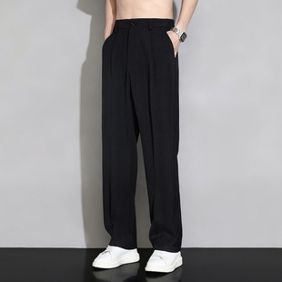 Autumn High-End Korean Style Straight Trousers, Loose Trendy Casual Trousers, Men's Sports Suit Trousers for Men
