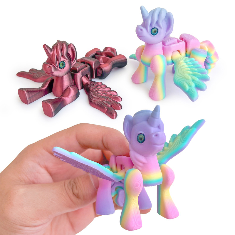 3D Printed Little Pegasus Ornaments Unicorn Crafts Cross-Border Hot-Selling Toys Wings Movable Joints to Decompress 3D Printed Little Pegasus Ornaments Unicorn Crafts Cross-Border Hot-Selling Toys Wings Movable Joints to Decompress