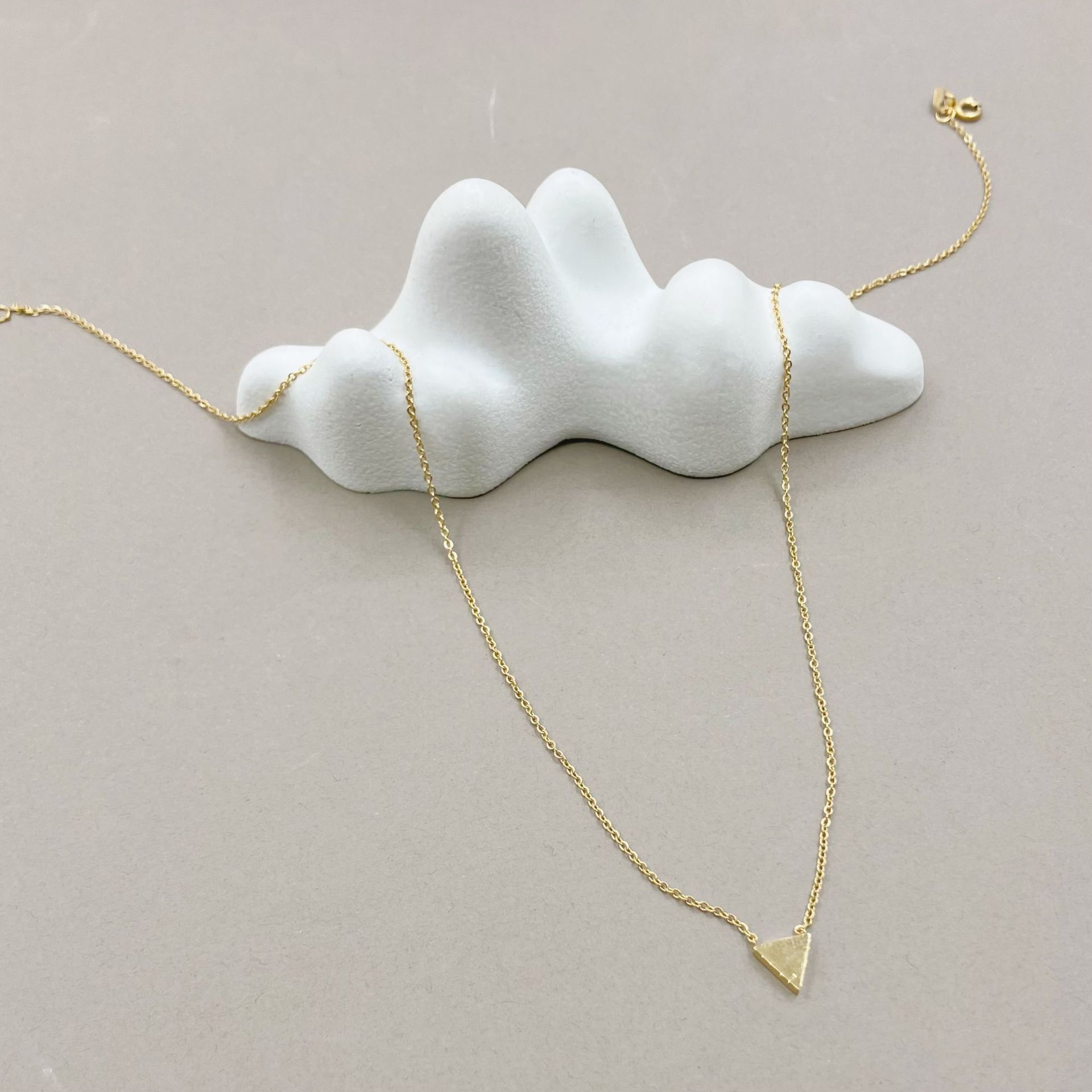 Simple Style Triangle Stainless Steel Titanium Steel Plating Necklace 1 Piece