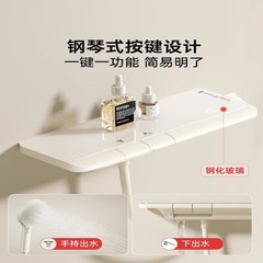 New White Cream Gun Gray Flower Shower Set for Home Use, Simple Bathtub Faucet