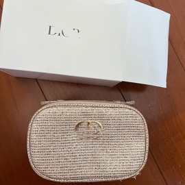 D迪家新品礼赠圣诞金丝化妆包手拿包迪家套装拆出金丝方形化妆包