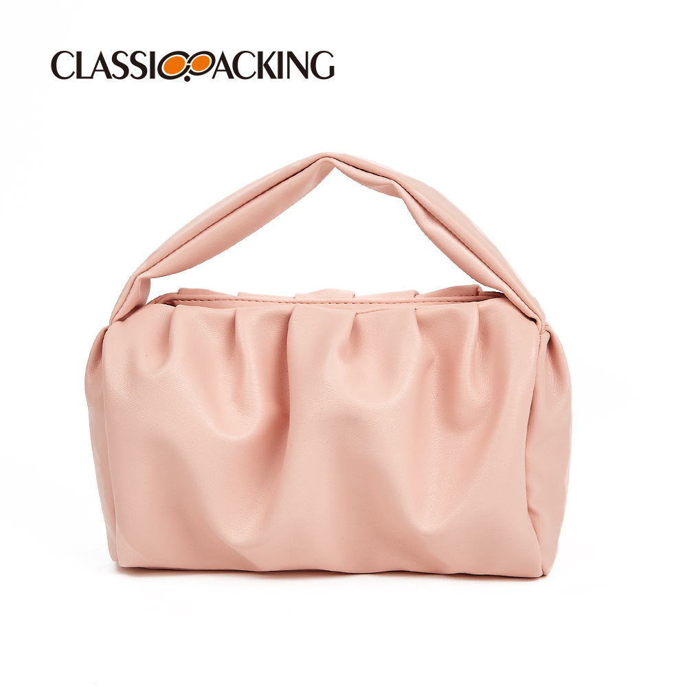 Bolso de nube simple japonés, textura ins, bolso de mujer de color sólido, moda, bolso de mano de celebridad de Internet, bolso de cosméticos