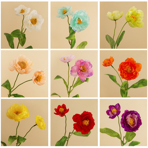 Factory Poppy Rosemary Artificial Flower Wedding Fake Flower Bouquet GFE-10A