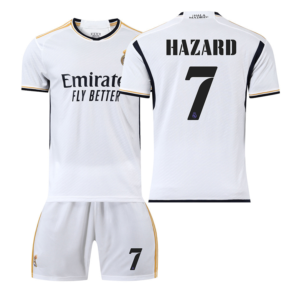 Uniforme de fútbol del Real Madrid 2425 para hombre, camiseta de fútbol número 7 Vinicius, número 5 Bellingham, número 10 Mbappé