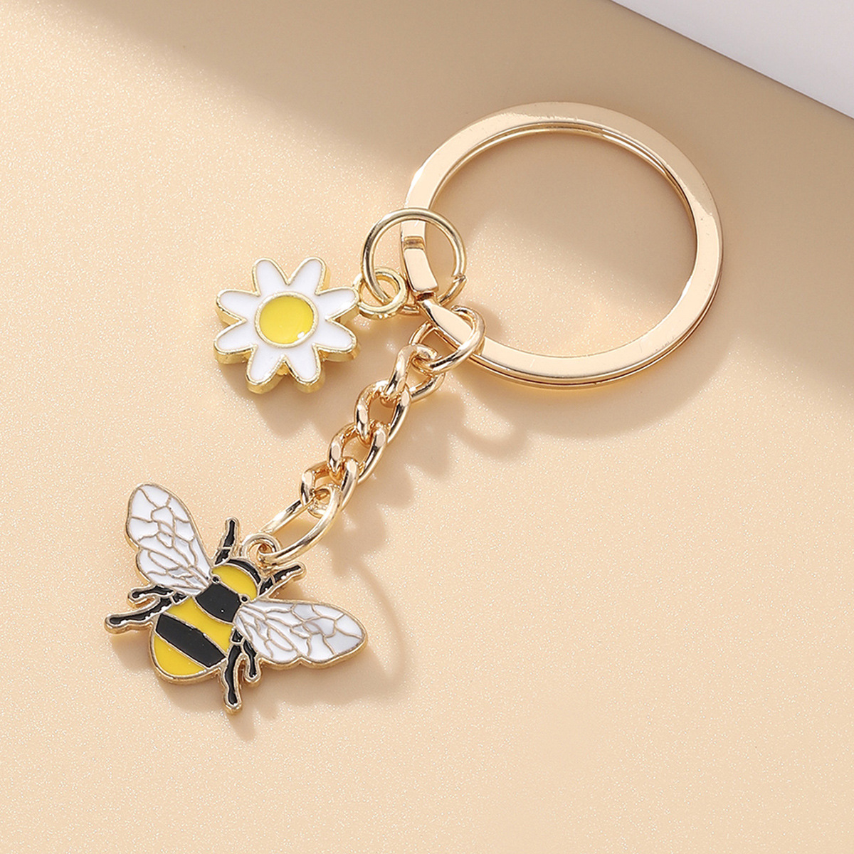 Cute Flower Bee Alloy Women's Keychain display picture 6