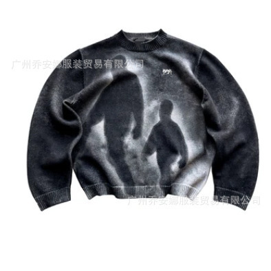 Men's Sweater Autumn/Winter 2025 Base Shirt Dark Lazy New Trendy Plus Size Loose Personality Knitwear European and American Style