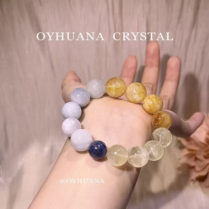 批发五行金木水火土天然水晶手串女多巴胺原创diy直播供货跨境出|undefined