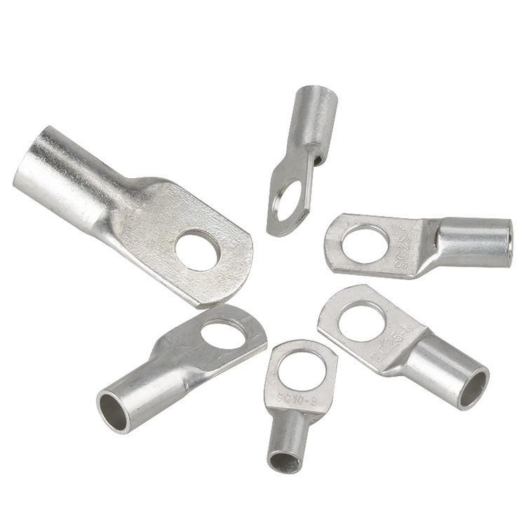 Wholesale SC copper noses, spade copper wire terminals, cable cold compression copper wire ears, tin-plated spade wire noses