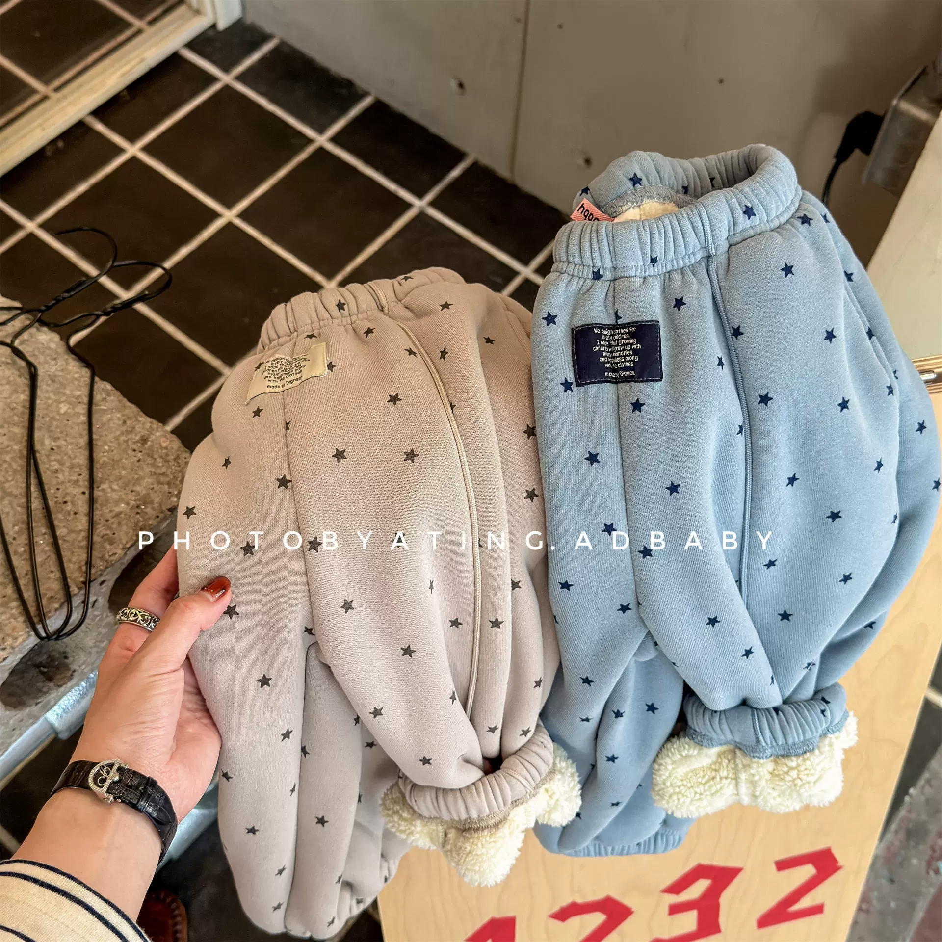 2025湖州织里童装冬装儿童韩版冬款加绒卫裤女童裤子男童长裤6710