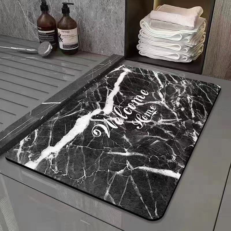 Alfombrilla de baño de tierra de diatomeas antideslizante para dropshipping transfronterizo Temu, alfombrilla de suelo para baño, alfombrilla de inodoro absorbente de agua de secado rápido, alfombrilla para puerta.