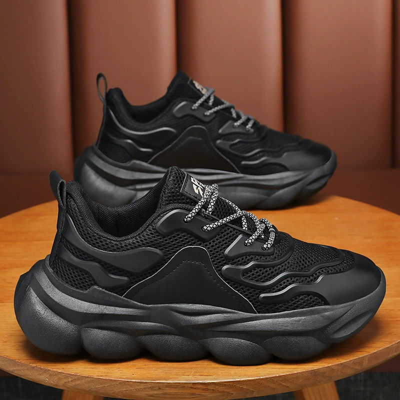 Летняя мужская обувь новая дышащая сетка кокосовая обувь мужская тенденция дикие кроссовки на толстой подошве повседневная обувь для бега мужская обувь