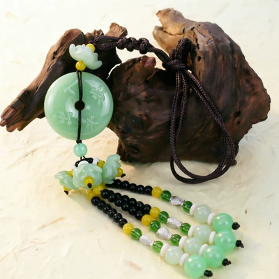 Pixiu, Guanyin, Maitreya Buddha, and — Car hanging - peace-buckle