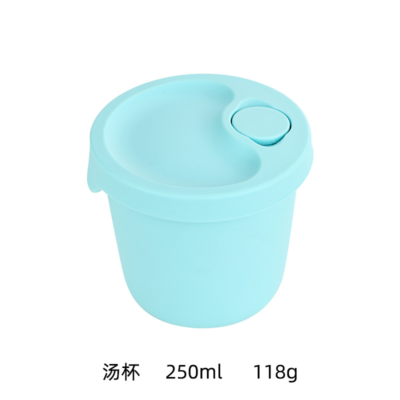 Nueva caja de almuerzo de silicona estudiante separado caja de almuerzo horno de microondas calefacción trabajador de oficina caja de almuerzo de preservación portátil