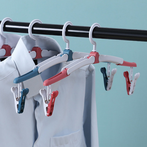 Folding clothes hanger simple portable travel outdoor travel household multifunctional magic clothes drying hanger non-slip clothes hanger