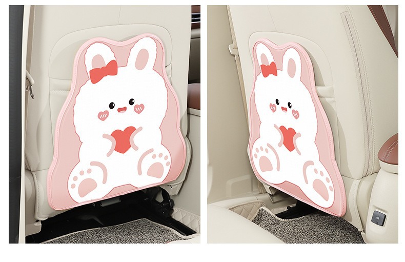 Creative Cartoon Car Seat Back Anti-Kick Pad Rear Storage Anti-Dirty Anti-Fouling Wear-Resistant Cute Car Seat Protection Pad