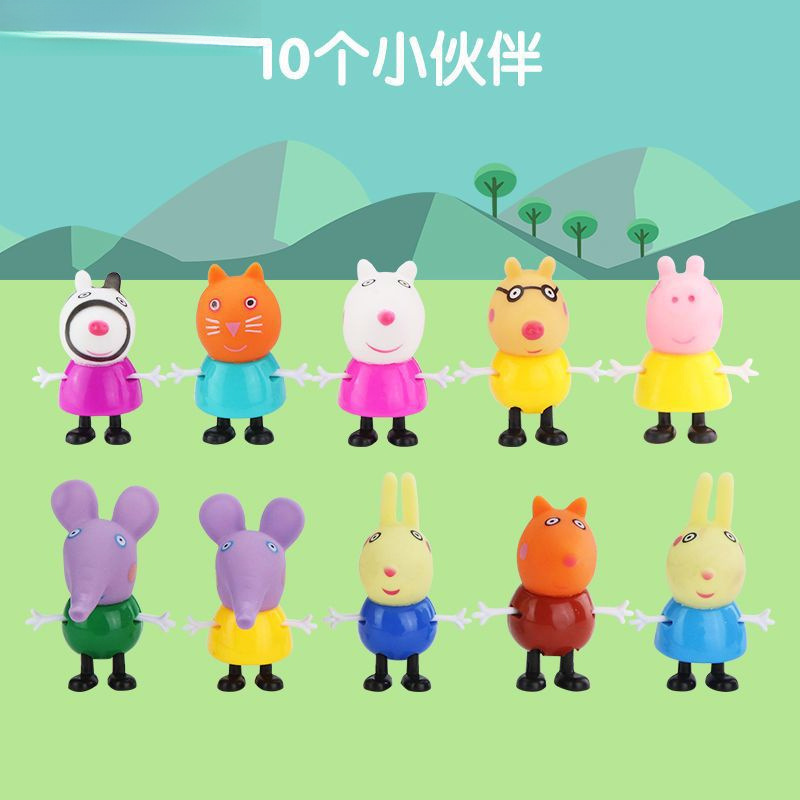 子供用子豚、4人家族、キャラクターフルセット、ままごとおもちゃセット、人形|undefined