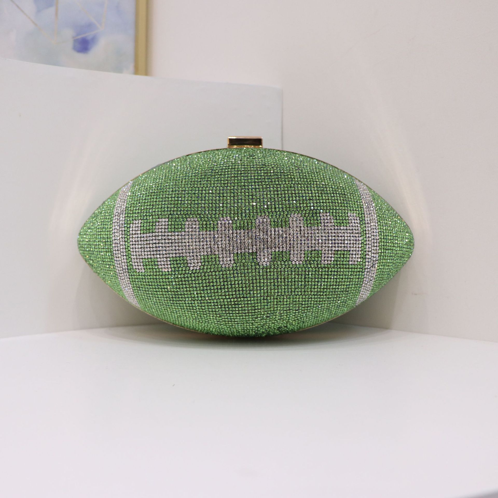 Bolsas de cena europeas y estadounidenses transfronterizas Rugby Premium Diamond Lady Handbags Fashion Party Wedding Bag