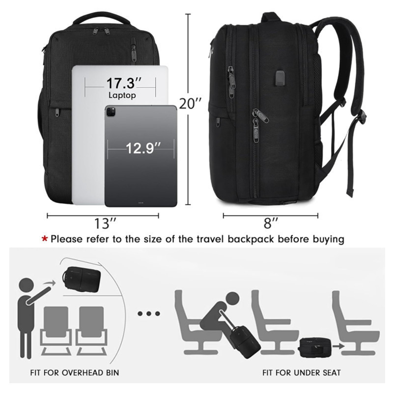 Explosiones transfronterizas de viaje spot mochila de computadora portátil 17 pulgadas mochila de equipaje de mano