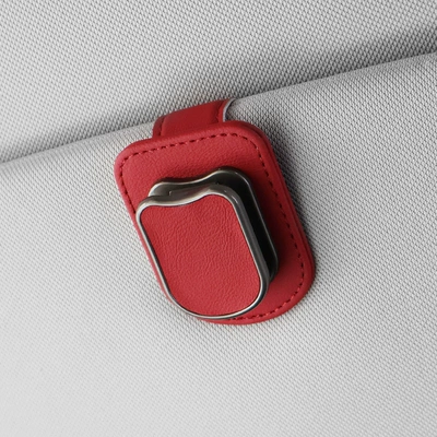 Car Glasses Clip/Bill Clip Multi-Functional In-Car Sunglasses Holder - red